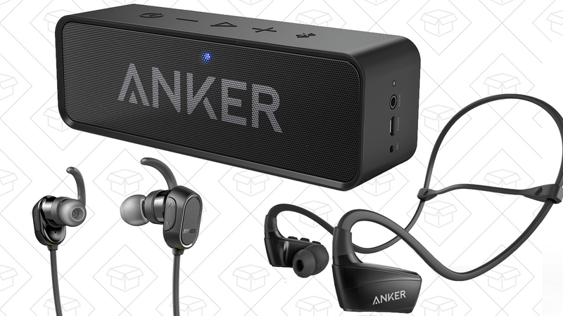 Anker SoundCore, $31 with code ANKMAY77 | Anker SoundBuds, $23 with code ANKER233 | Anker SoundBuds NB10, $30 with code ANKER260